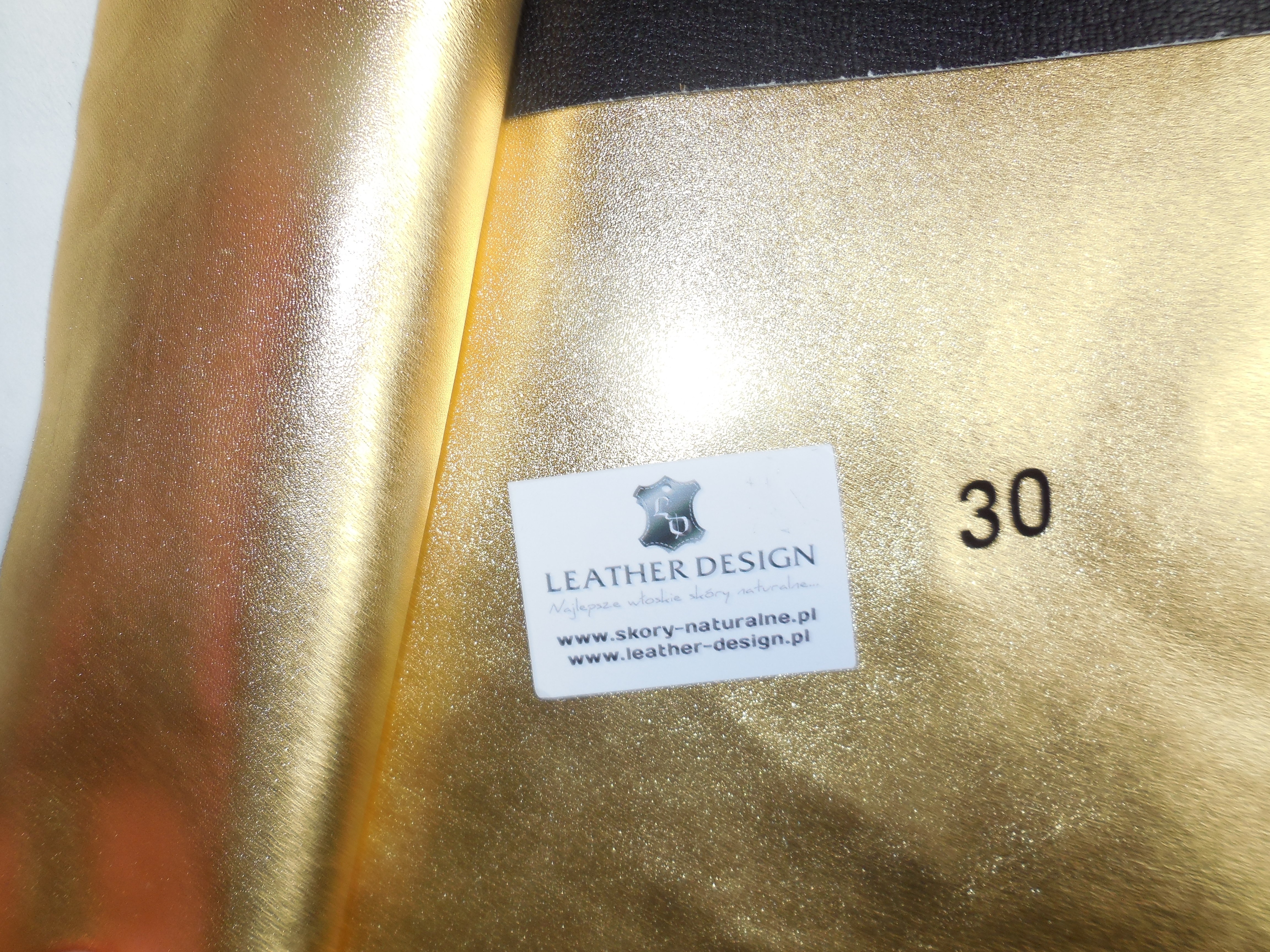 skóra naturalna kaletnicza złota - Ekskluzywne skóry naturalne włoskie w Leather-design.pl
