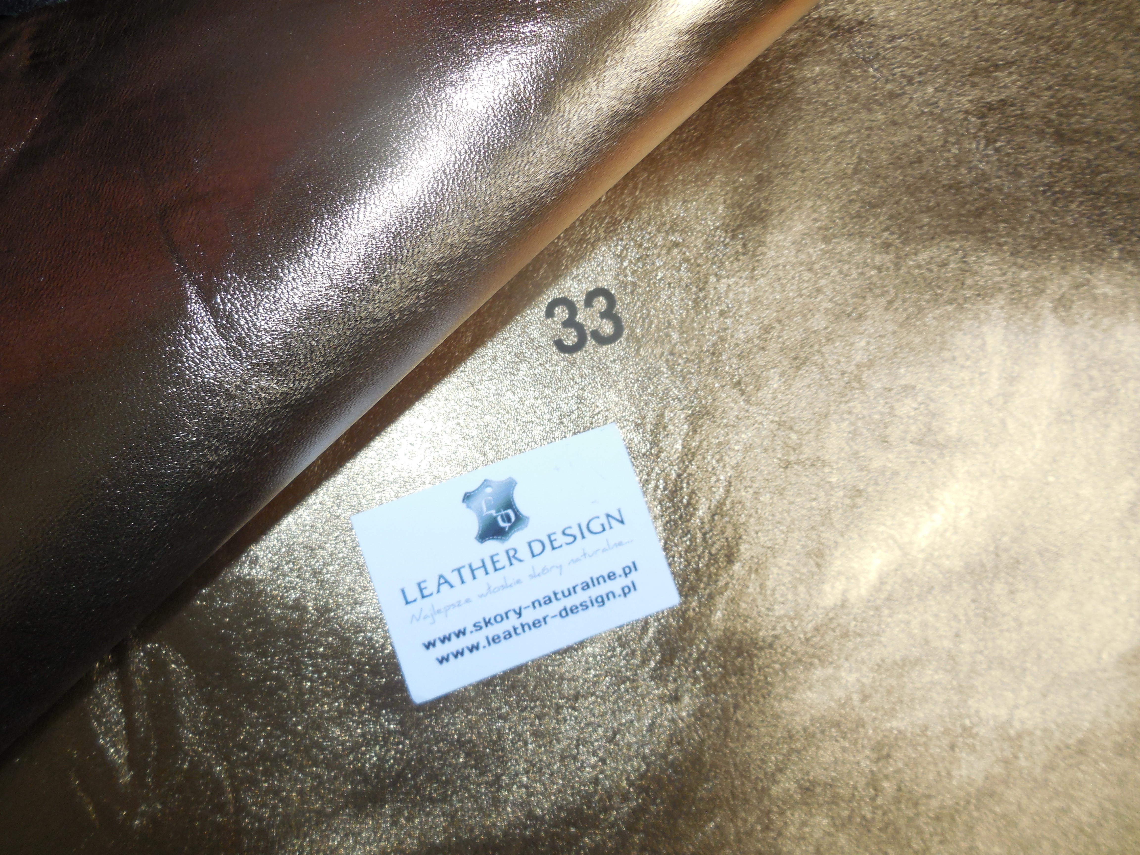 Skóry licowe - skóra naturalna złota- Ekskluzywne skóry naturalne licowe włoskie w Leather-design.pl