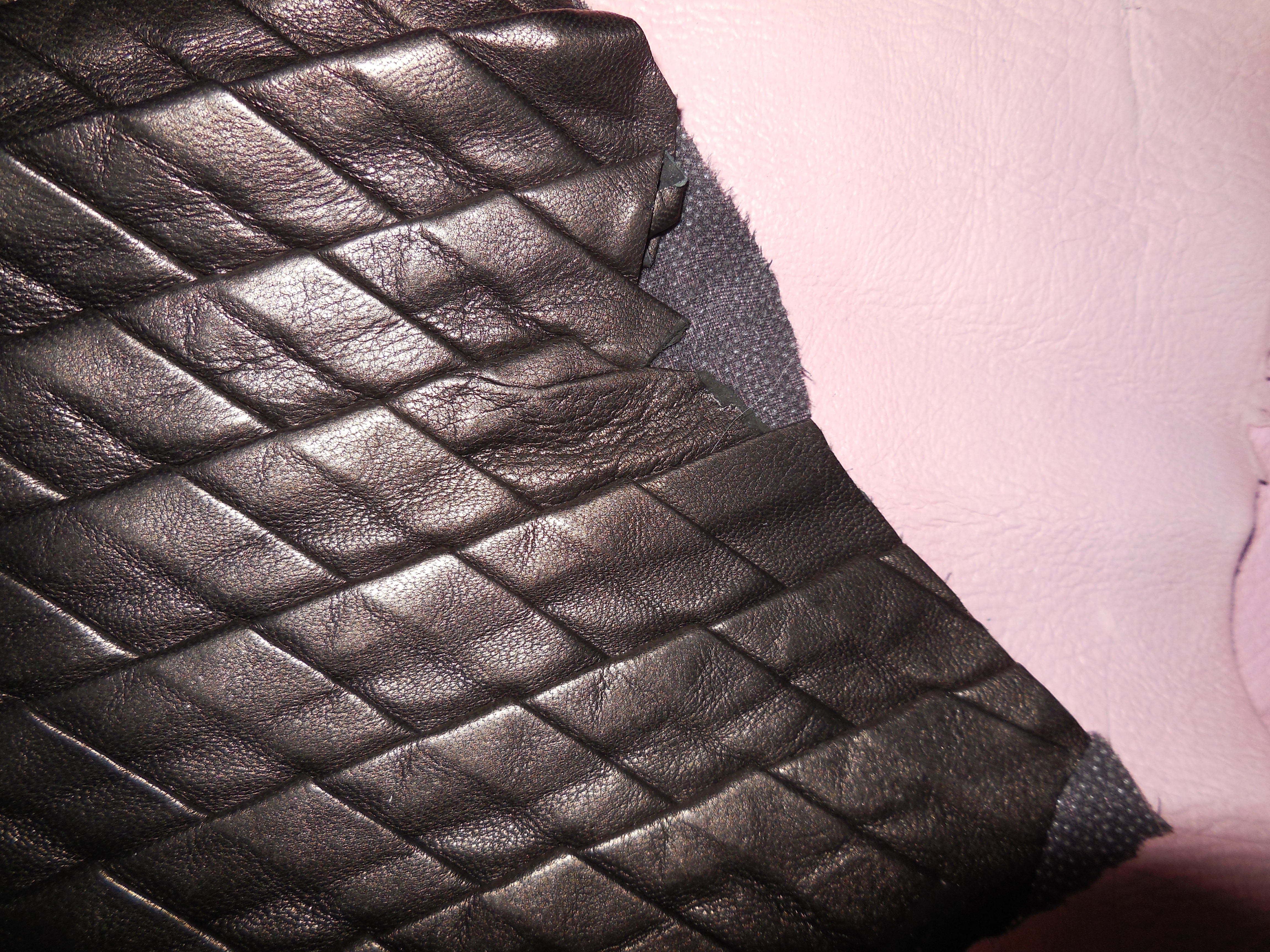 Skóra naturalna czarna pleciona - skóry naturalne w Leather-design.pl