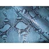 Skóra naturalna kaletnicza wzór węża niebieska - skory naturalne kaletnicze.w Leather-design.eu